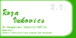 roza vukovics business card